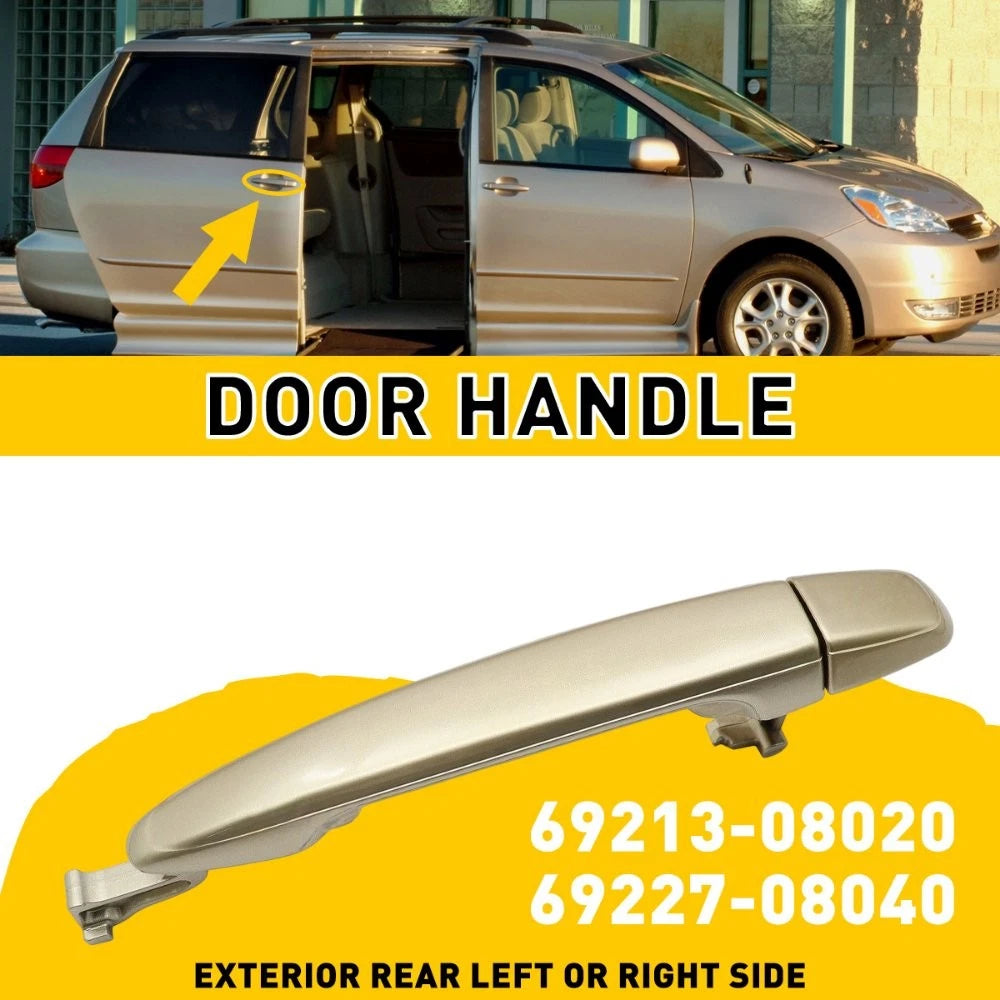 For 04-10 Toyota Sienna Outside Exterior Sliding Door Handle Left or Right Rear 6B93BC-57