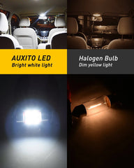 AUXITO CANBUS 4X 31MM Festoon DE3175 LED Map/Dome Interior Light Bulbs 6000K AUXITO