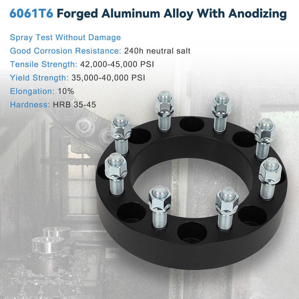 2 Pcs 1.5" 8x170 to 8x6.5 Wheel Adapters 14x1.5 For Ford F-250 8x170 to 8x165.1 6B93BC-57