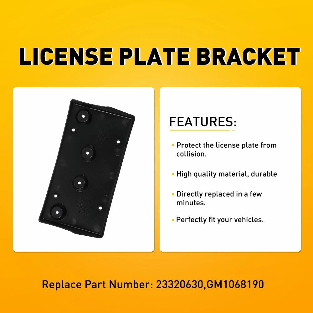 For 18-21 Chevy Equinox Front Bumper License Plate Mounting Bracket 23320630 EOA 6B93BC-57