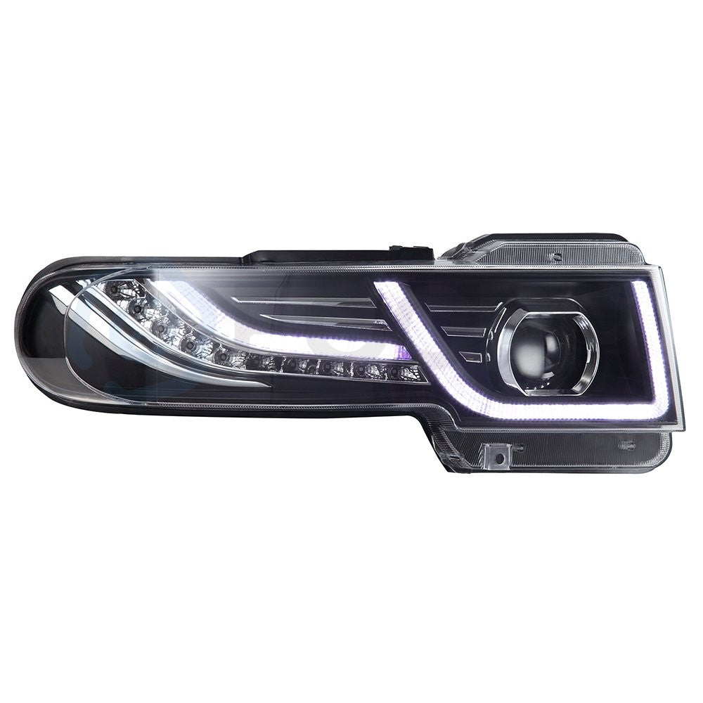 Pair Kit LED Headlights Assembly For 2007-2014 Toyota FJ Cruiser 4.0L Black KOEEP