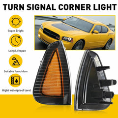 Amber Lens Marker Parking Signal Corner Lights For Housings Dodge 06-10 Charger 6B93BC-57