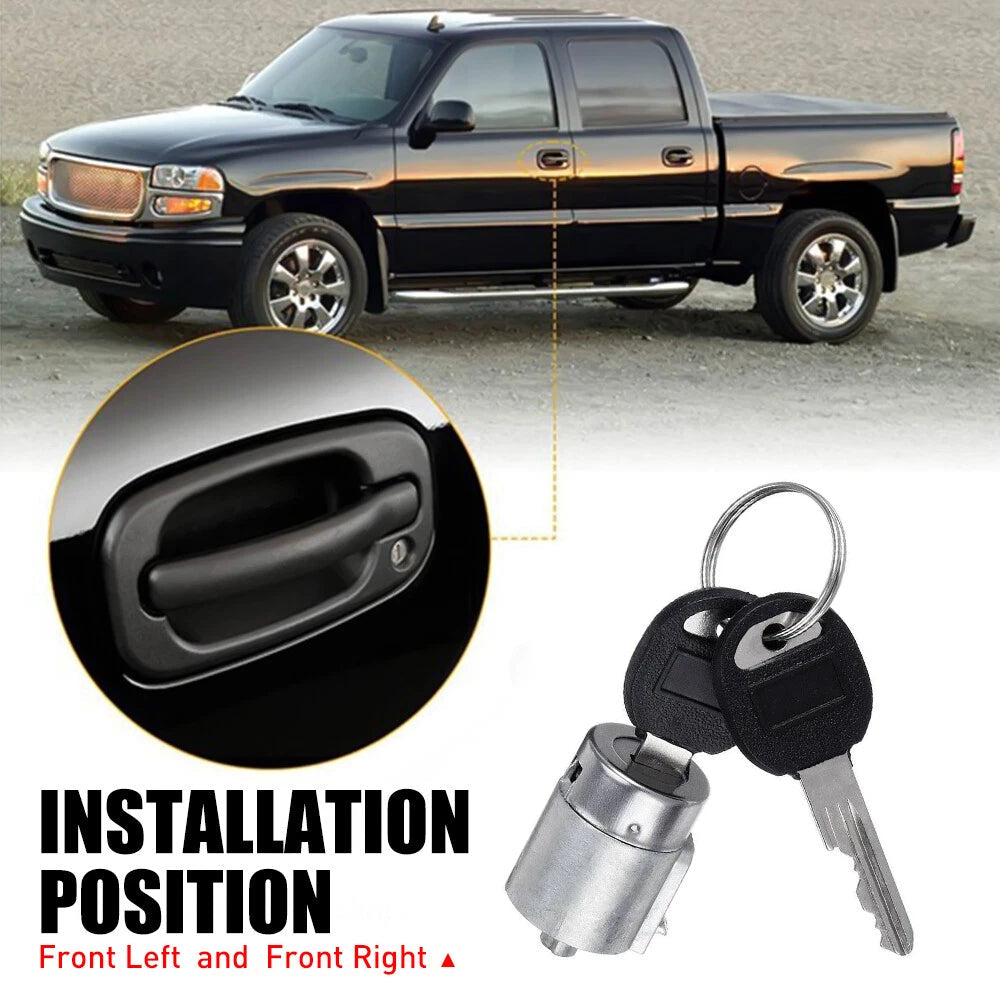 Set Door Lock Cylinder Kit with for Keys GMC Chevy C1500 K1500 Tahoe Yukon EOA 6B93BC-57