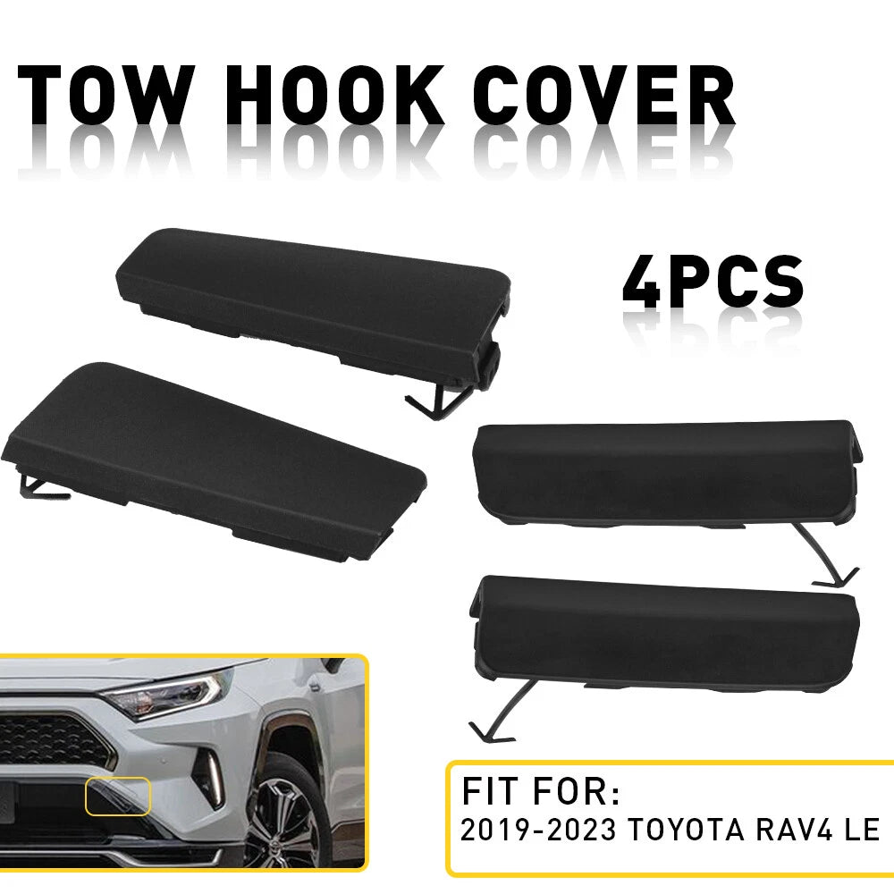 4PCS Front Bumper Tow Hook Cover For Cap Toyota RAV4 LE 2019 20 21 2022 2023 EOA 6B93BC-57