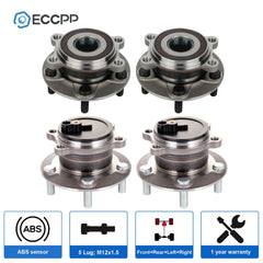 ECCPP 4Pcs Front & Rear Wheel Hub Bearings Assembly For 2014-2018 Mazda 3 FWD