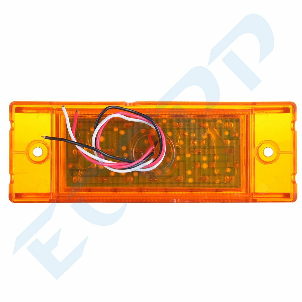 10X 6" Rectangular Side Marker Clearance Light Sealed 20Diodes Reflector Amber 6B93BC-57