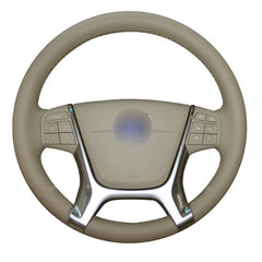 Top Leather Steering Wheel Hand-stitch on Wrap Cover For Volvo S80 XC60 XC70