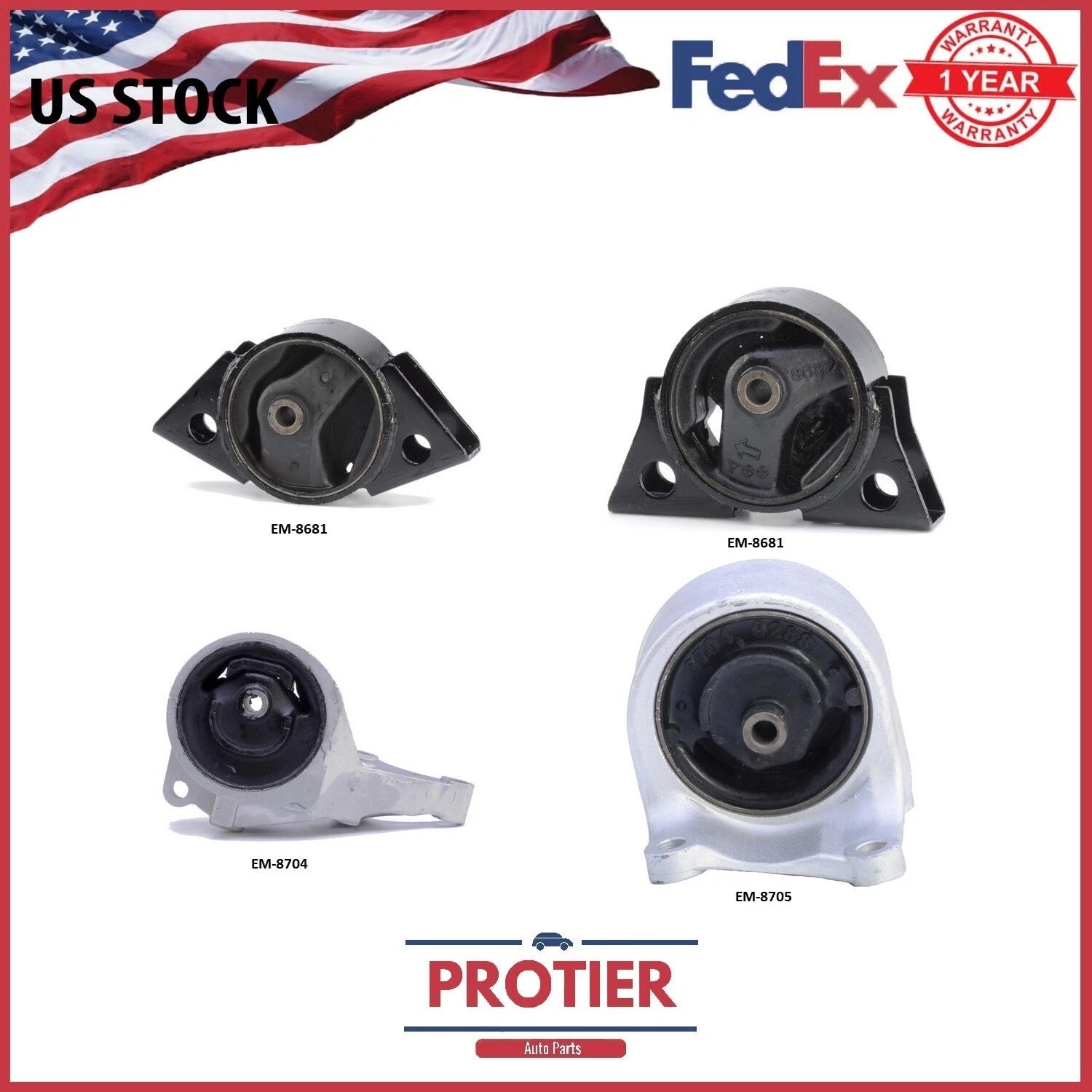 Engine & Trans Mount Set for 1993-2001 Nissan Altima 2.4L Auto Trans 6B93BC-57