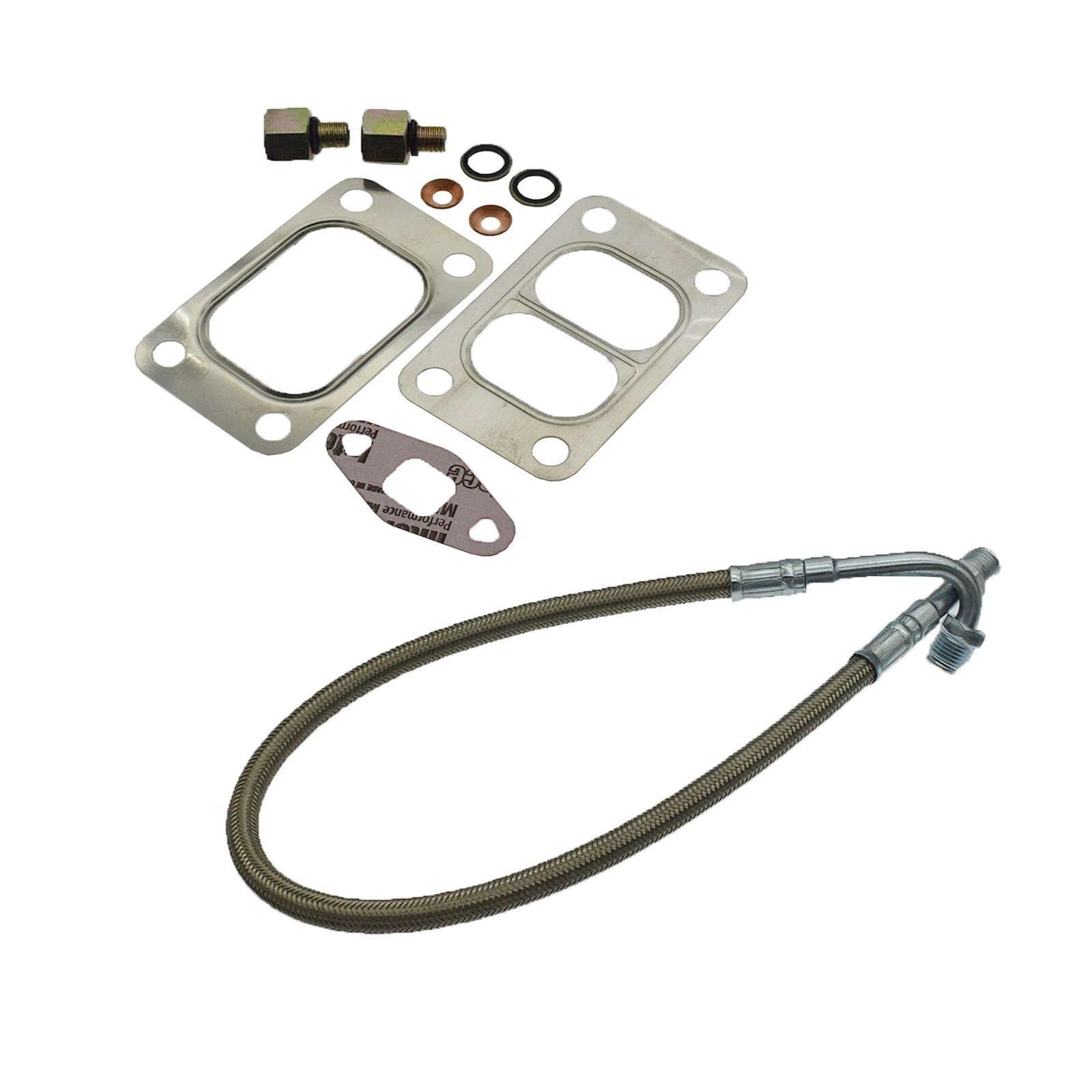 Turbo Oil Feed Line Tube W/ Connectors For Dodge Ram 5.9L For Cummins 12V 89-98 6B93BC-57