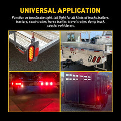 4pcs 6" Oval Red LED Surface Mount Trailer Brake Turn Tail Lights Waterproof DOT 6B93BC-57