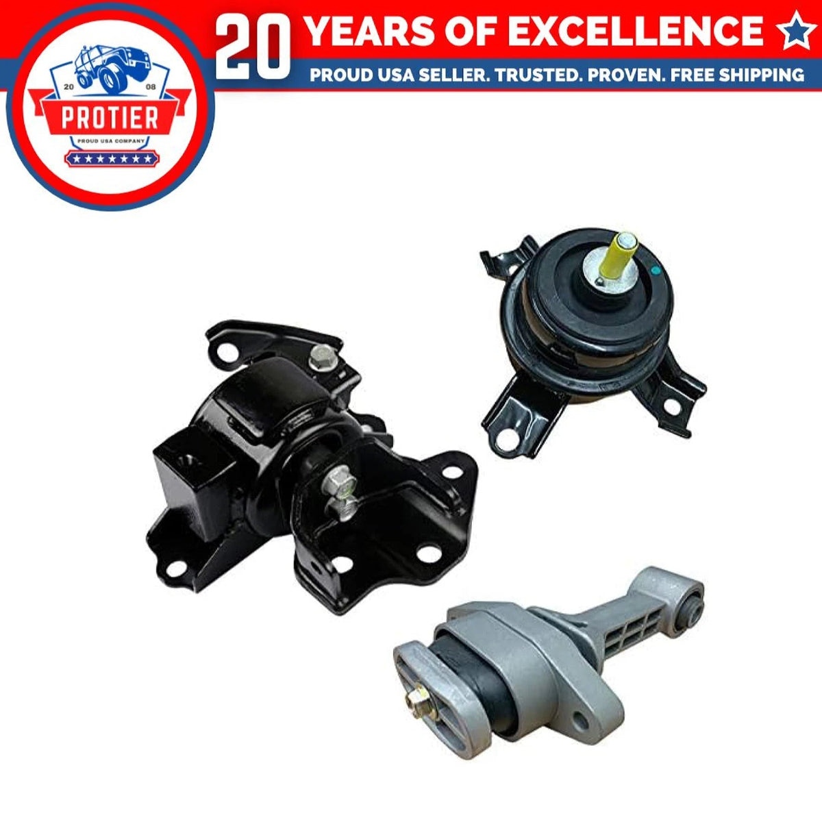 Fits 2012-2013 Kia Soul 1.6L 2.0L AUTO Engine Motor & Trans Mount Set 3pc : 6B93BC-57