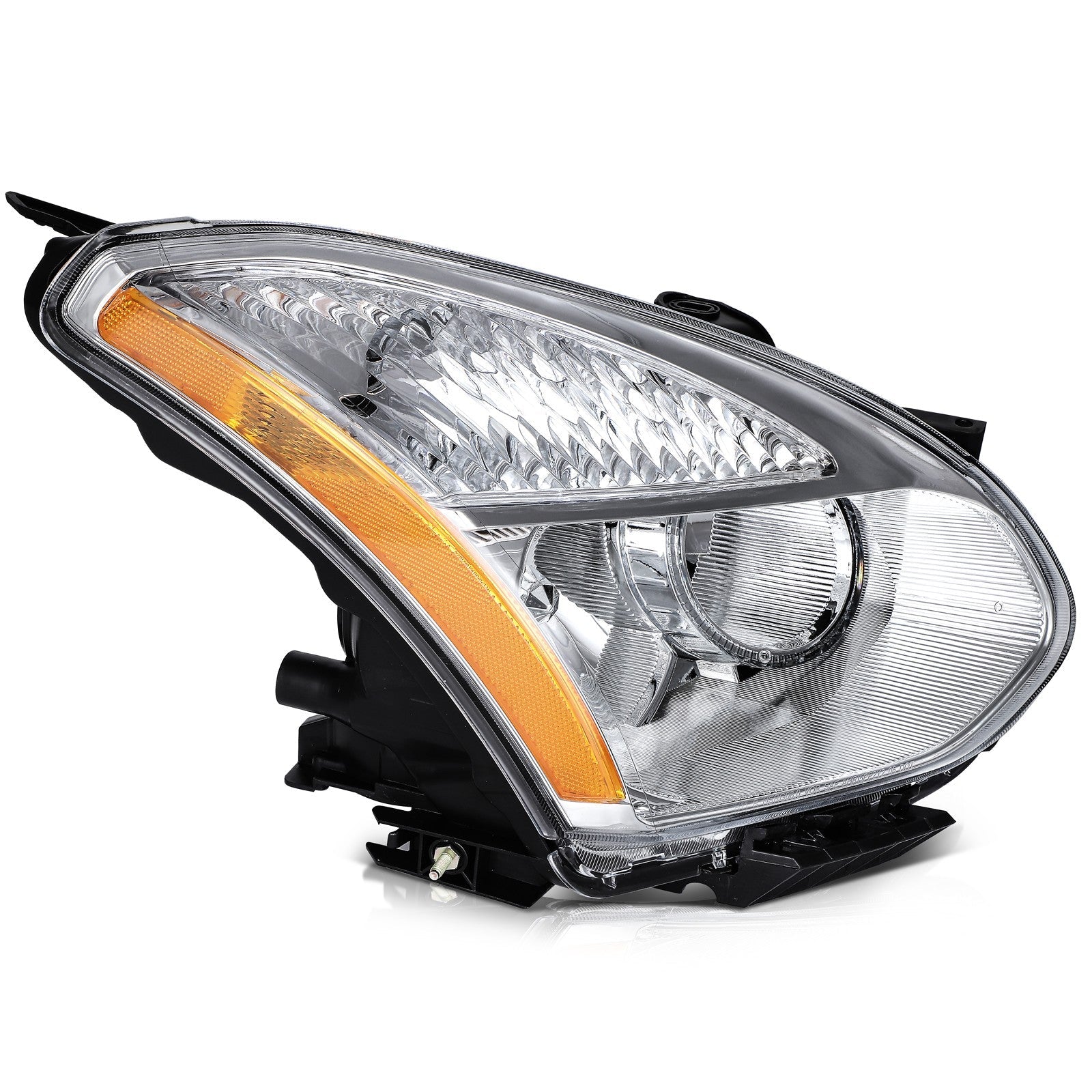 ECCPP Headlights Assembly For Nissan For Rogue 2.5L 2012-2015 Pair Chrome Amber 6B93BC-57