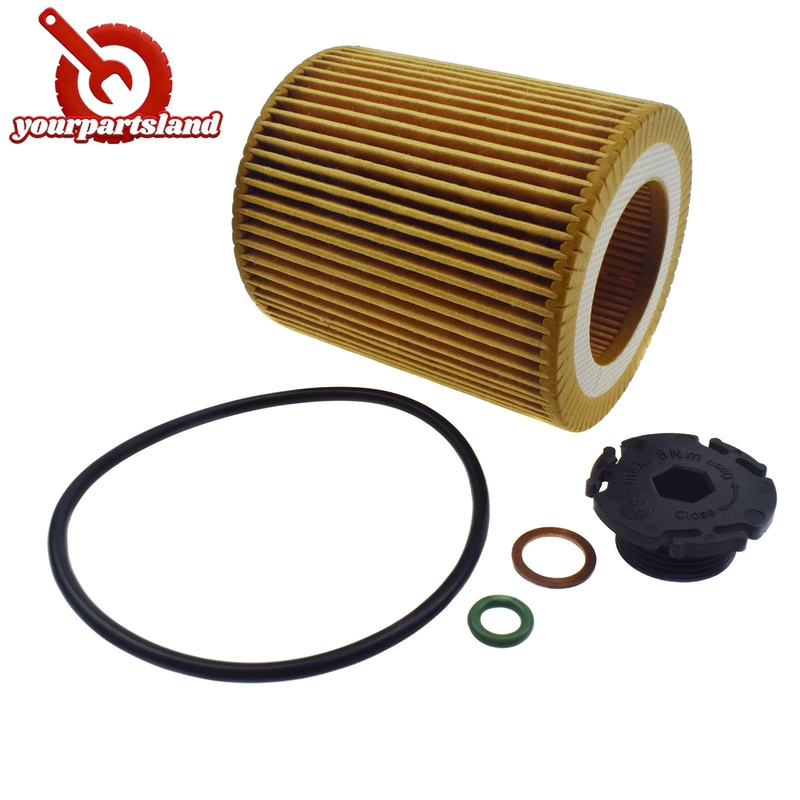 Oil Filter W/ Drain Plug O-Ring For BMW X6 X5 320i 328i 428i 11427525334 HU816x 6B93BC-57
