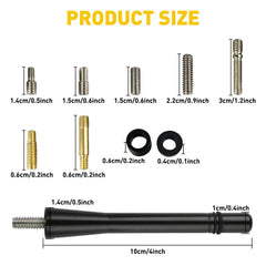 4" Short Black Aluminum Antenna AM/FM Mast for TOYOTA TACOMA 1995-2016 6B93BC-57