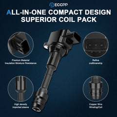ECCPP 4 Ignition Coils For 02-06 Nissan Altima Sentra 05-06 X-Trail 2.5L L4 6B93BC-57