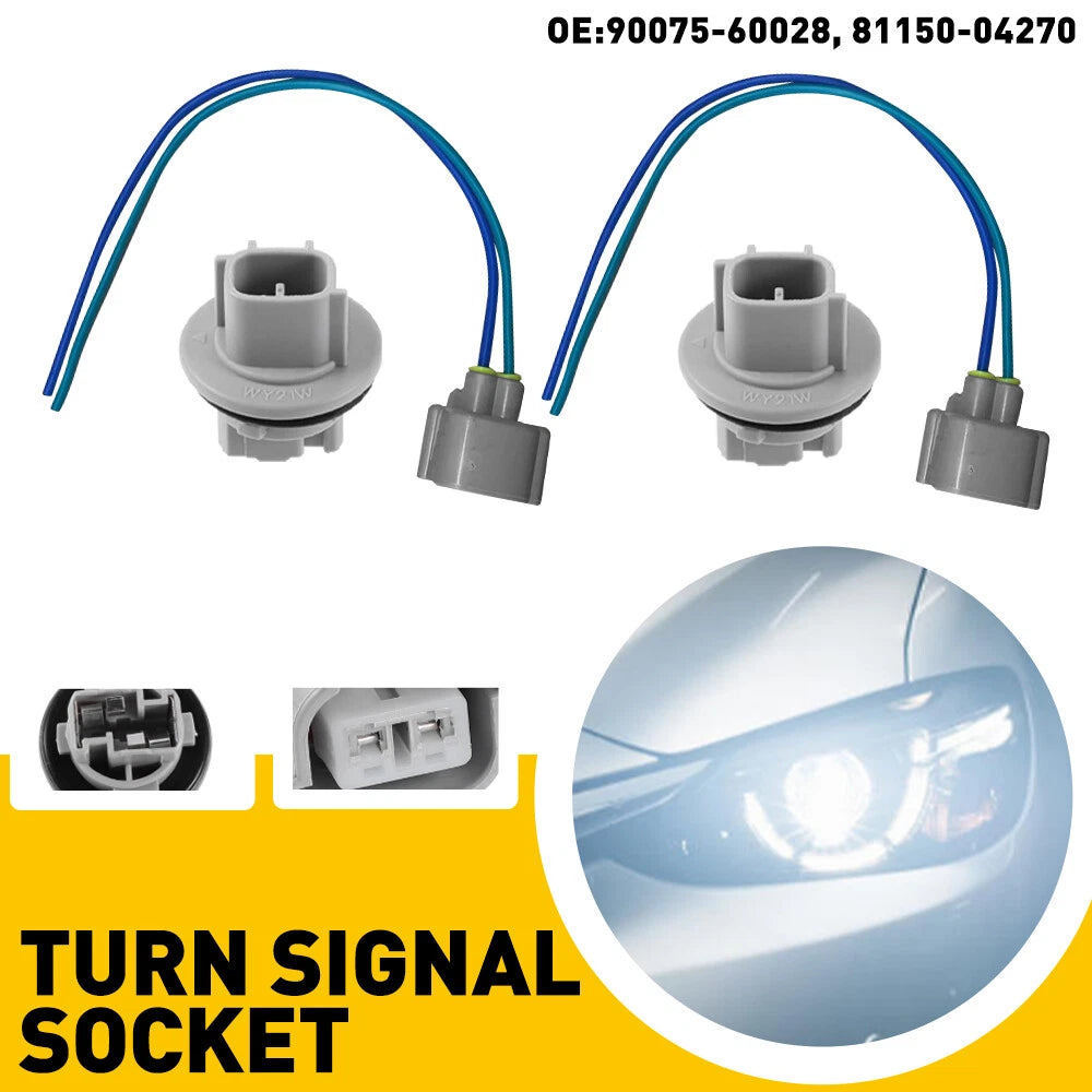 Turn Signal Corner Light Socket w/ Pigtail For Toyota Tacoma Prius Prius C EOA 6B93BC-57