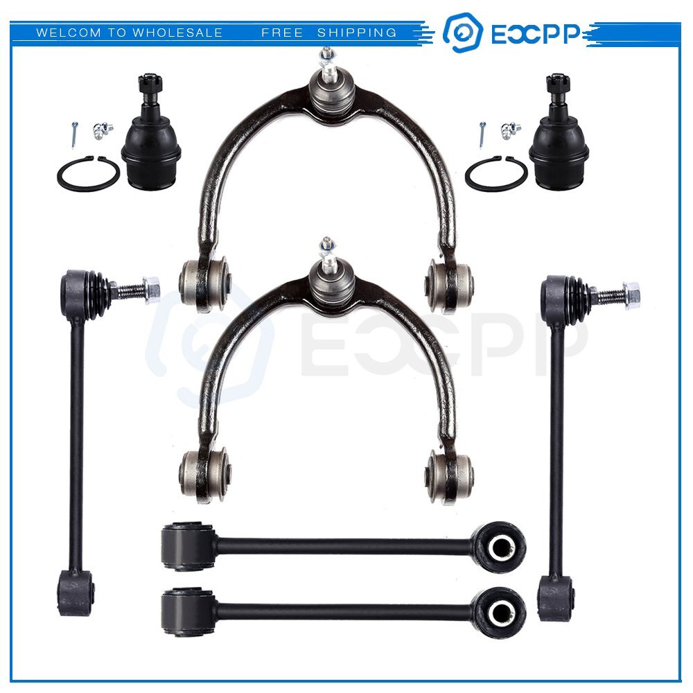 Suspension 8x Control Arm Ball Joint Sway Bar Kit For 2006-2010 JEEP COMMANDER 6B93BC-57