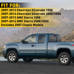 FOR 2007-2013 CHEVY SILVERADO 1500 2500 3500 HD Chrome Fuel Tank Gas Door COVER 6B93BC-57