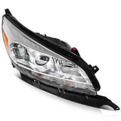 ECCPP Headlights Assembly For Chevrolet Malibu 2013-2015 Pair Kit Chrome Amber 6B93BC-57