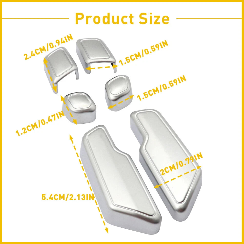 Silver Door Seat Adjust Button Switch Cover Trim for Mercedes-Benz E Class W212 6B93BC-57