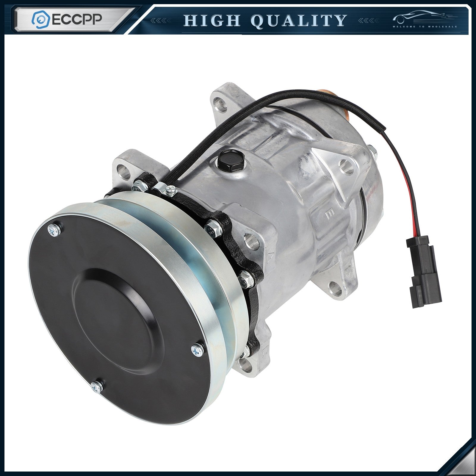 AC A/C Compressor And Clutch For Caterpillar 58768 3E1906 SD7H15HD 6B93BC-57