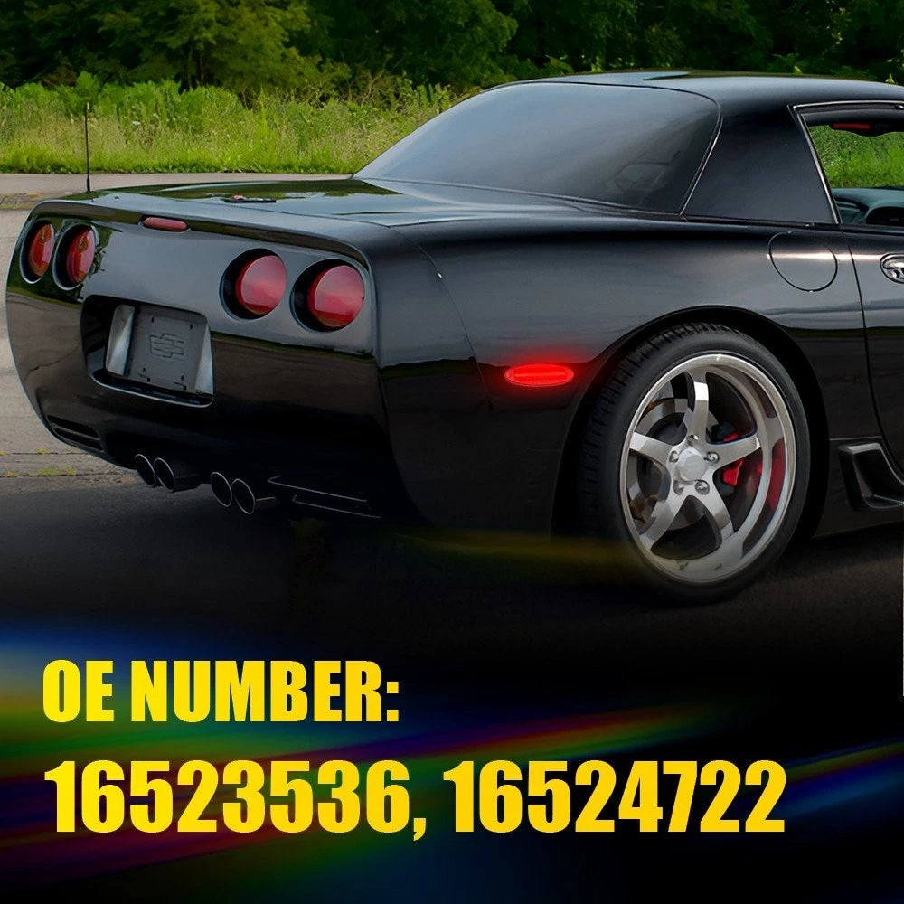 2pcs Rear LED Side Marker Light Clear Lens L &R For Chevry Corvette C5 1997-04 A 6B93BC-57
