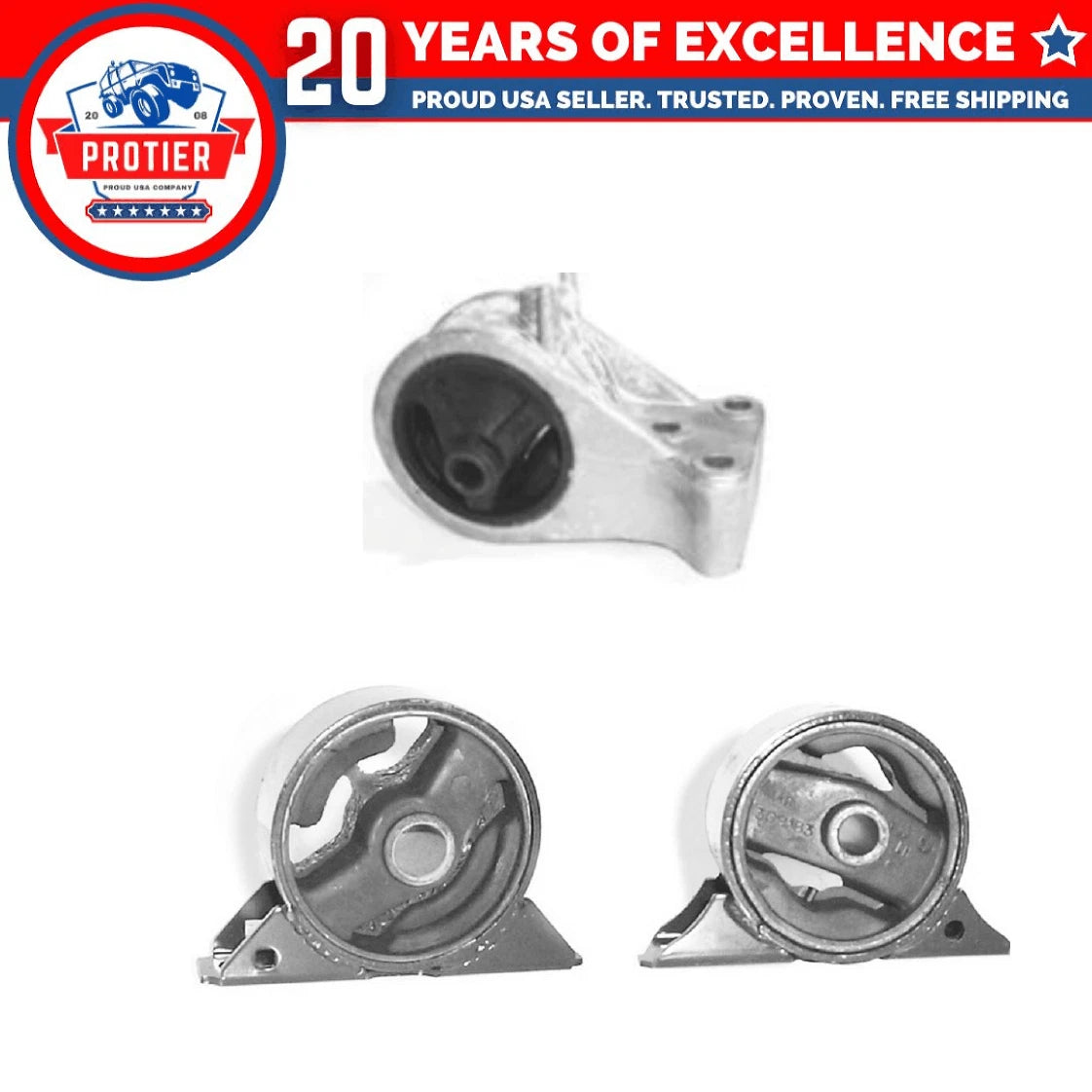 Engine Motor Mount 3PCS Set Fit 1999-2002 Mitsubishi Mirage 1.5L for Auto Trans 6B93BC-57