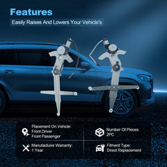 For 93-02 Chevy Camaro Pair Front LH RH Window Regulator & Motor 6B93BC-57