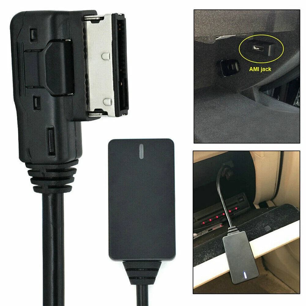 AMI MDI MMI Music Bluetooth AUX Interface Audio Adapter Cable For Audi A4 A3 VW 6B93BC-57