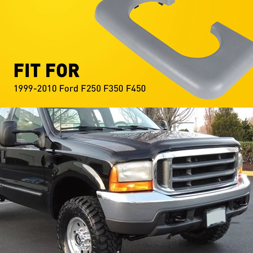 FOR 1999-2010 FORD F250 F350 CENTER CONSOLE CUP HOLDER ARMREST COVER PAD GRAY EA 6B93BC-57