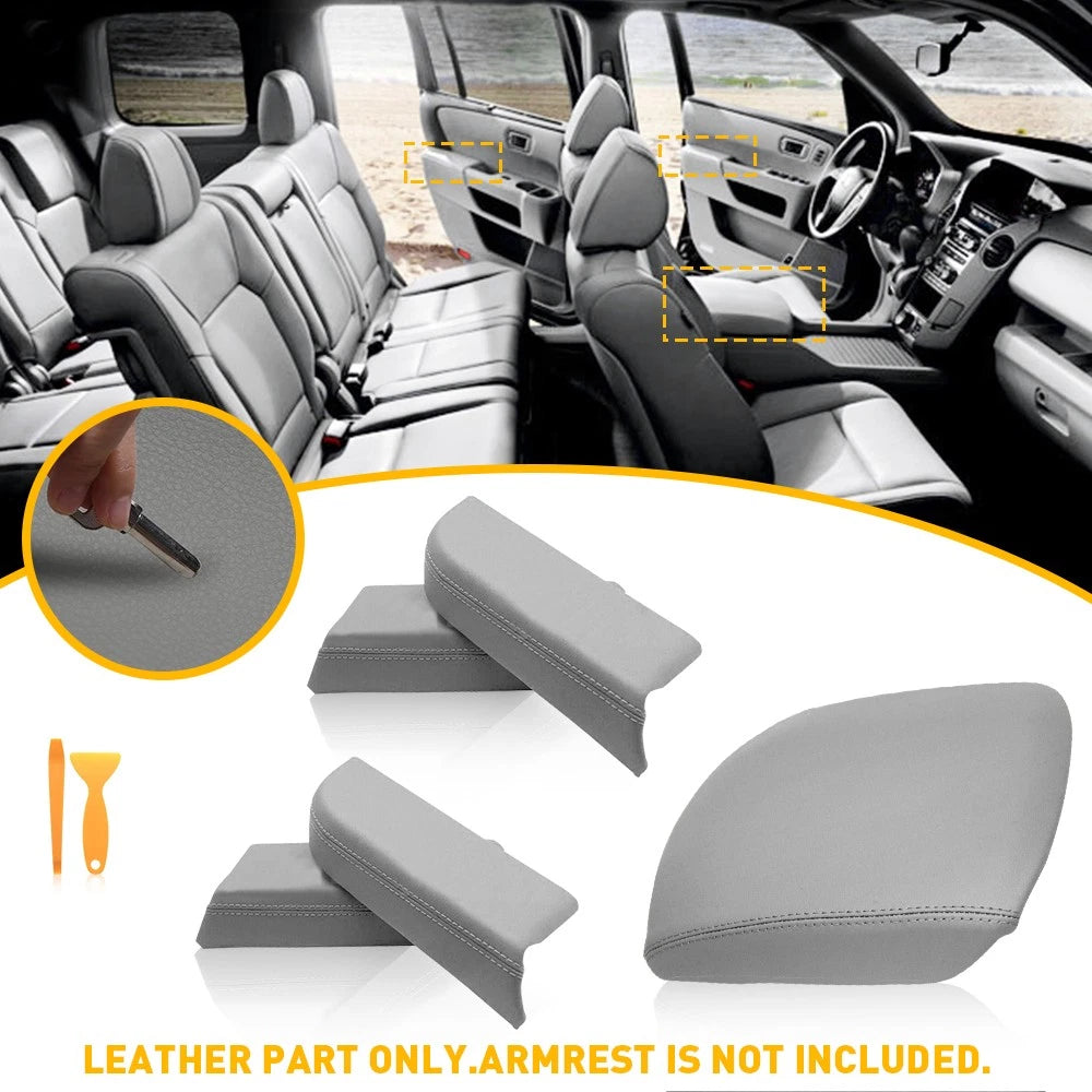 For Honda Pilot 2009-2015 Front Door Rear Armrest Center Console Lid Cover EOA 6B93BC-57
