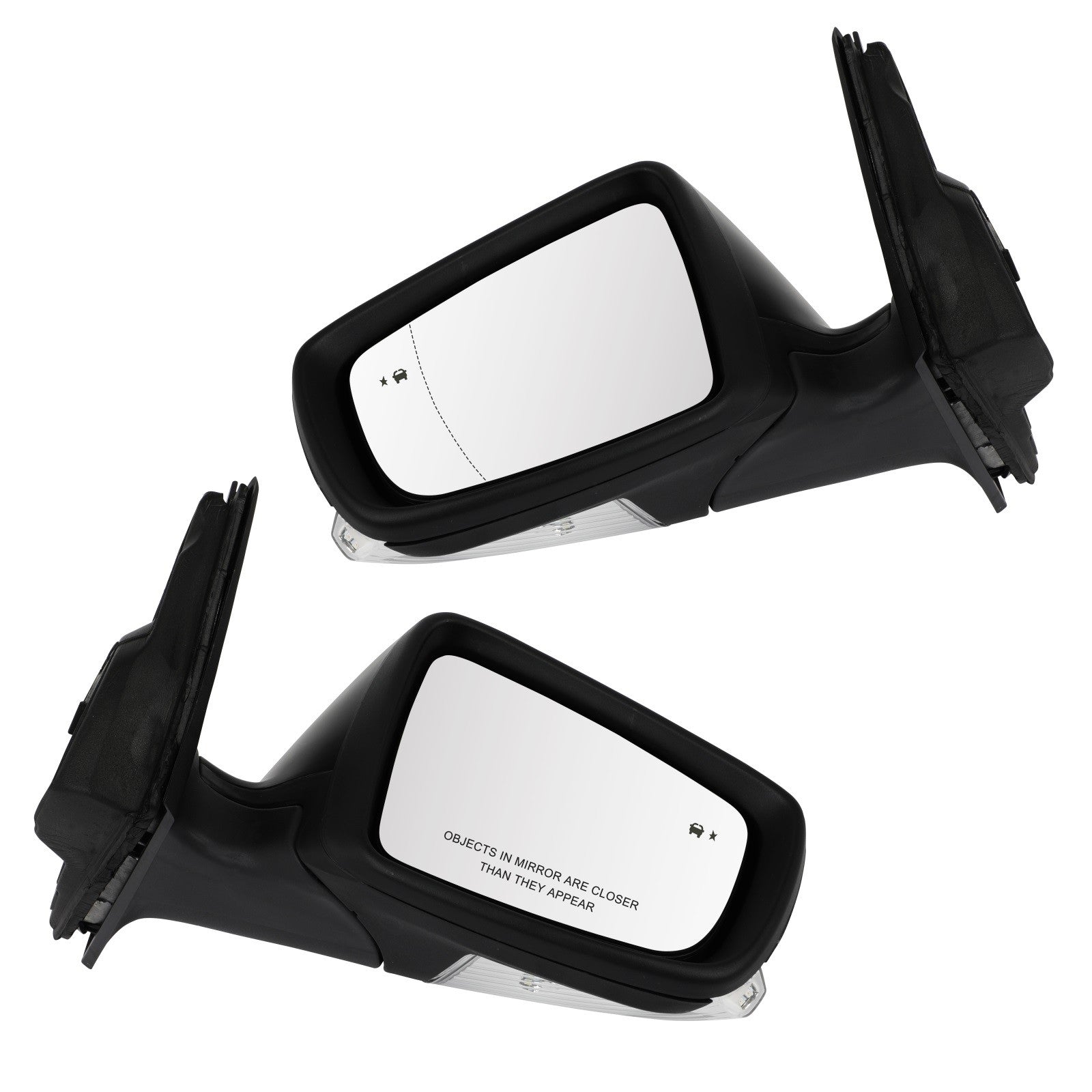 Pair Mirrors For 10-13 BUICK Lacrosse Side Object Sensor Paint to Match LH&RH 6B93BC-57