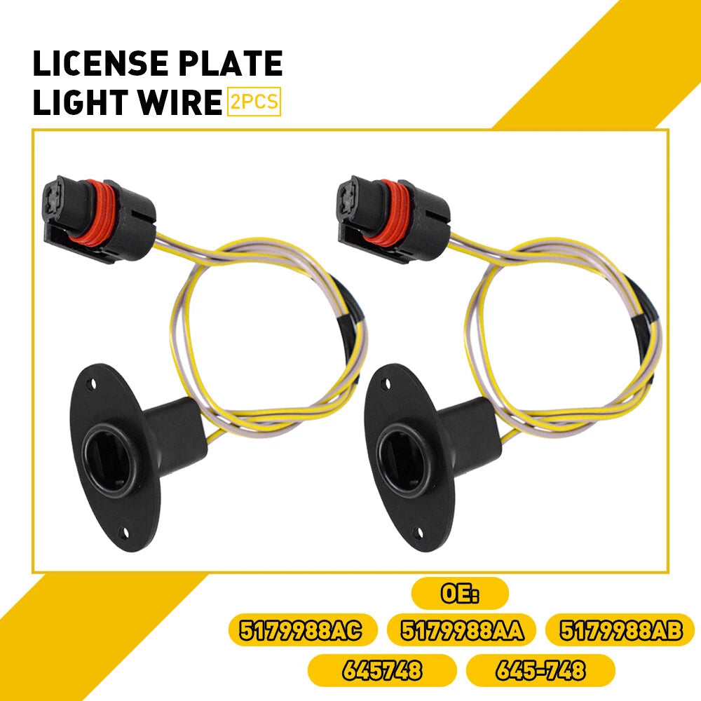 FOR 1994-2001 DODGE RAM 1500 REAR BUMPER LICENSE PLATE TAG LIGHT WIRING HARNESS 6B93BC-57