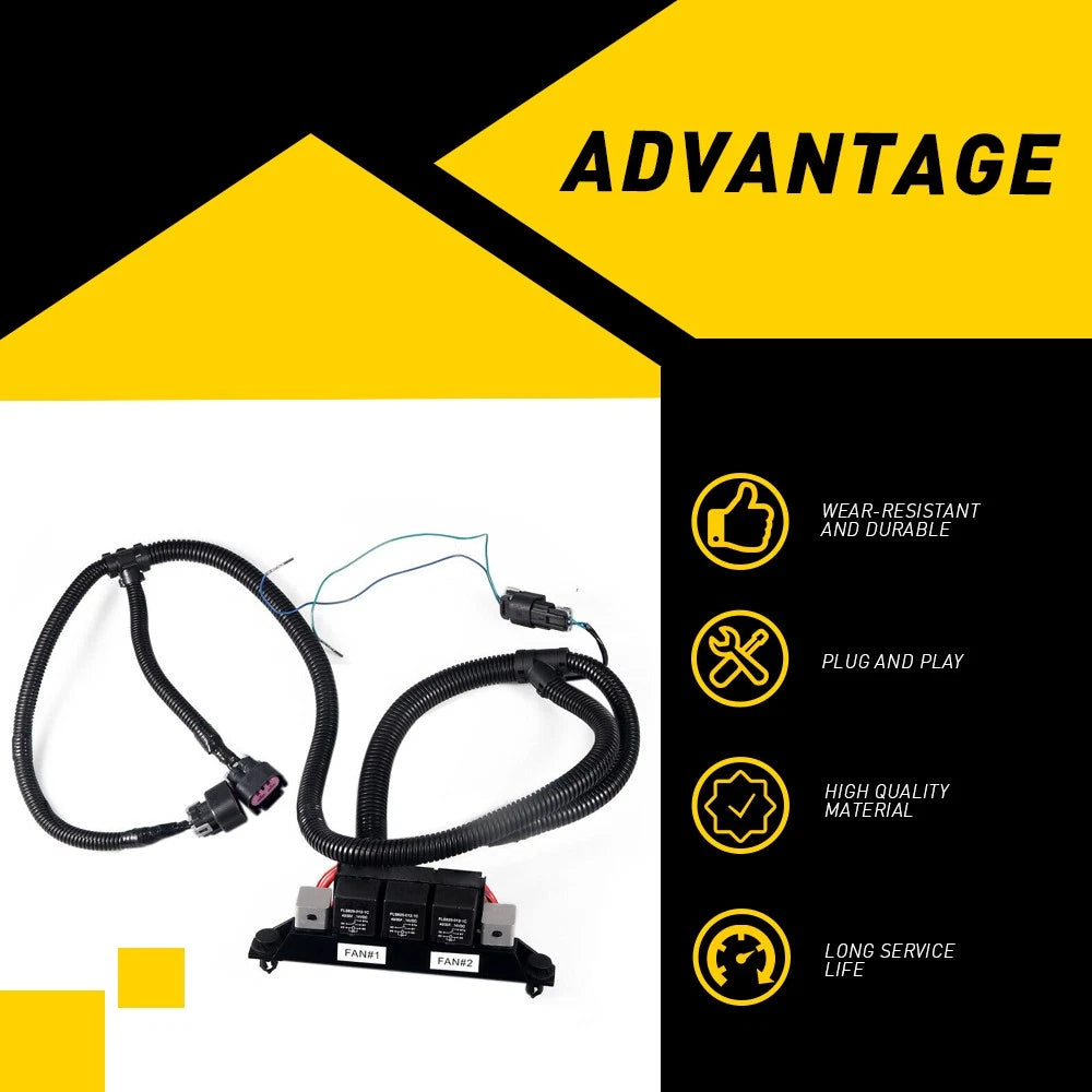 For Chevy Silverado GMC Tahoe Sierra Yukon Retrofit Alone Fan Electric Harness 6B93BC-57