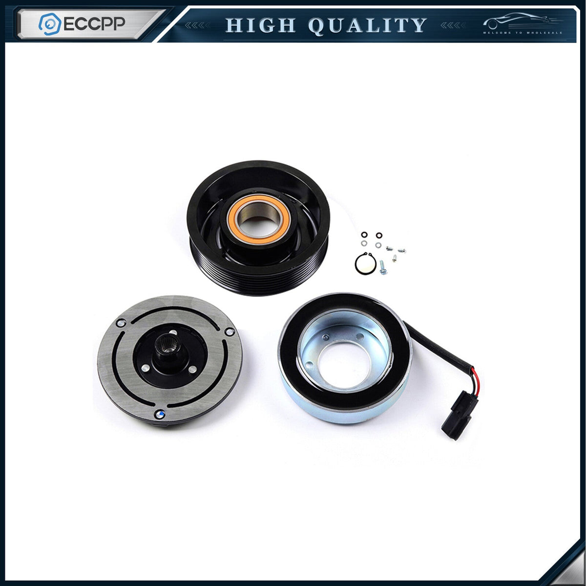 ECCPP A/C AC Compressor Clutch Kit For Nissan Maxima For Quest 2009-2014 3.5L ECCPP
