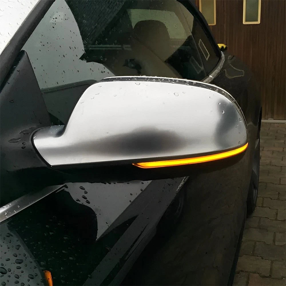 For Audi A4 A5 B8.5 11-16 LED Side Mirror Dynamic Turn Signal Light Smoke Amber 6B93BC-57