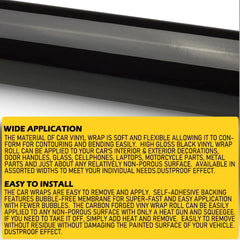Gloss Black Vinyl Automotive Wrap Film Roll Wrap Car Stickers 59IN x 11.8IN EOA 6B93BC-57