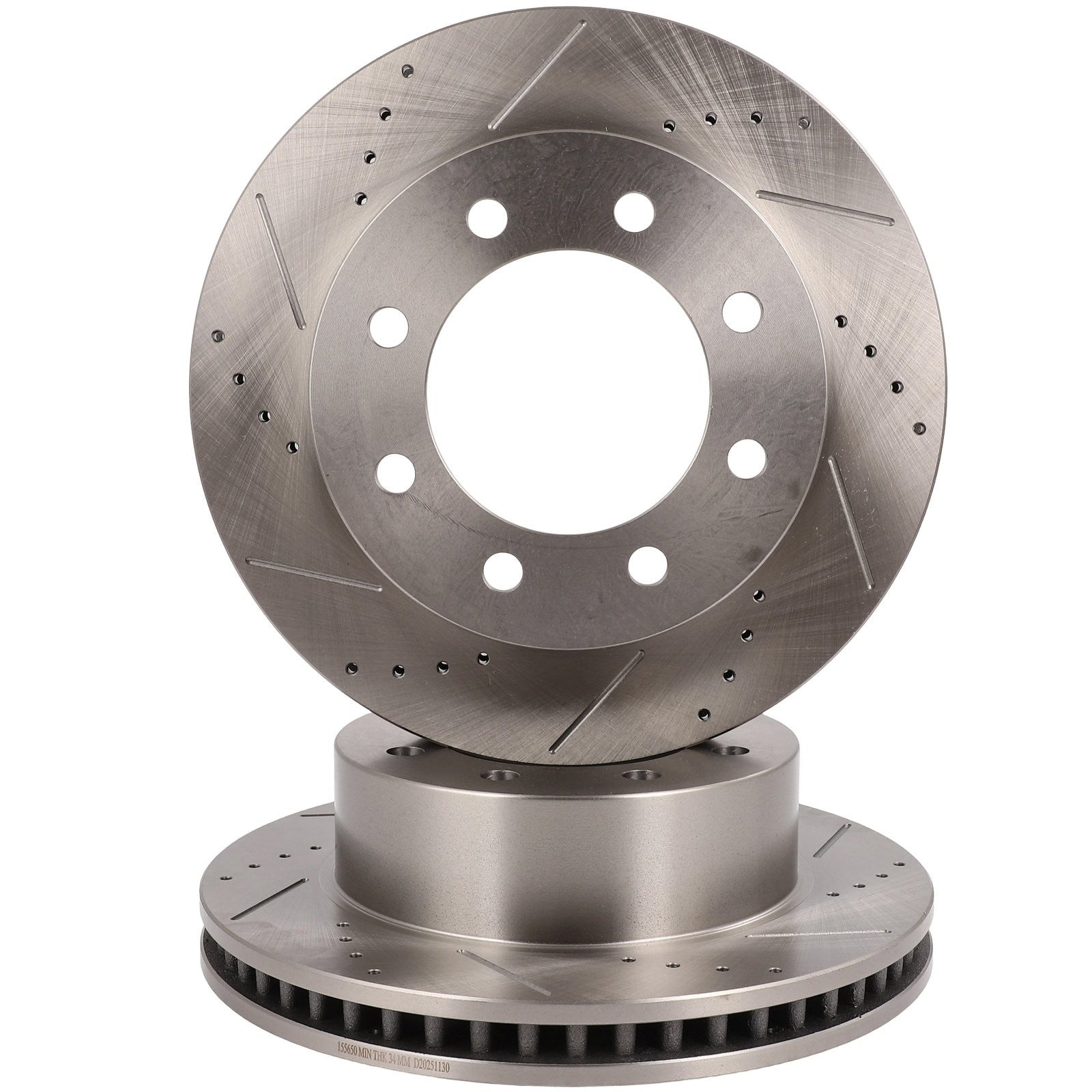 Front Drilled Slotted Brake Rotors For Dodge Ram 1500 2003 - 2008 Dodge Ram 3500 KOEEP