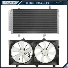 AC Condenser Cooling Fan Kit For 2005 2006 2007 2008 2009-2012 Toyota Avalon 6B93BC-57