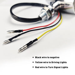2x Chrome Turn Amber LED Motorcycle Light Bullet Signal Blinker Brake AUXITO For AUXITO