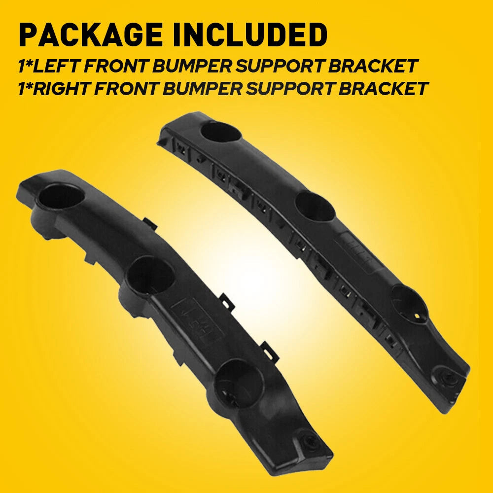 PAIR FOR 14-2019 NISSAN ROGUE FRONT RH+LH SIDE BUMPER TO FENDER BRACKET BLACK EA 6B93BC-57