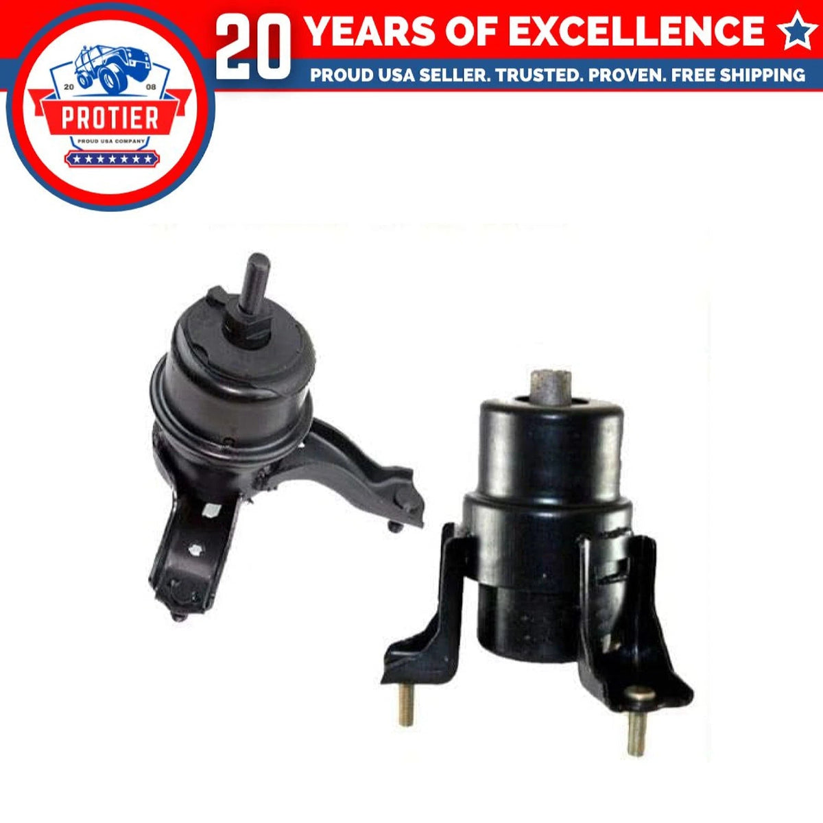 Fits 2004-2008 Toyota Solara 2.4L Front & Front Right Motor Mount Set 2PCS : 6B93BC-57
