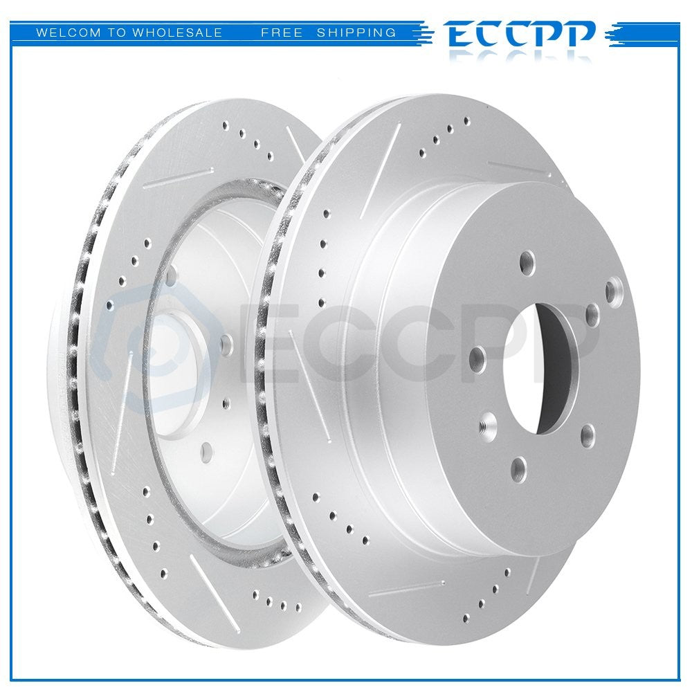 Rear Discs Brake Rotors Set For Chevrolet Captiva 2012 - 2015 Drill and Slot 6B93BC-57