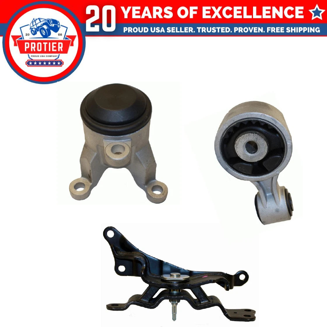 Motor & Torque Strut & Trans Mount 3PCS Set Fit 2009-2014 Nissan Murano 3.5L 6B93BC-57