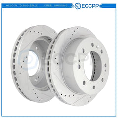 Front Brake Discs Rotors For Chevrolet Silverado 2500 HD 2011-18 Drilled Slotted 6B93BC-57