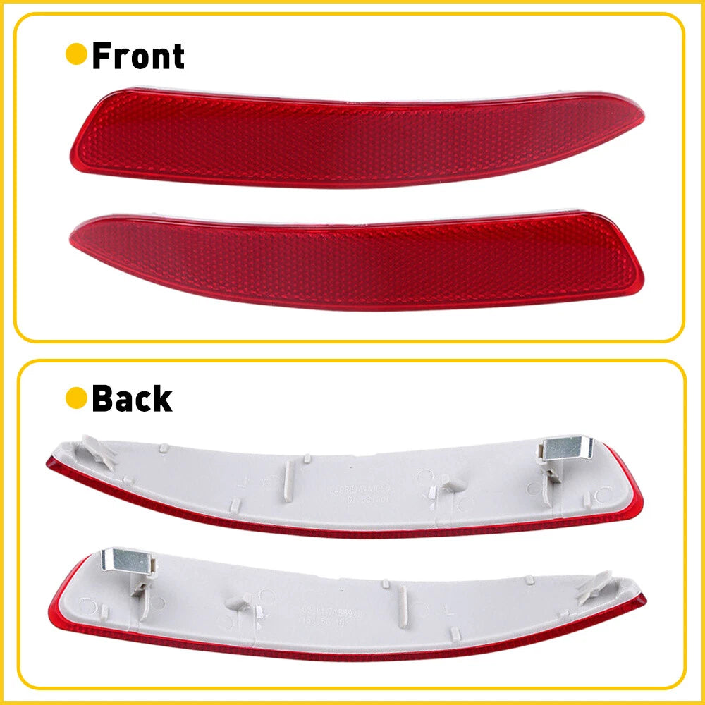 Rear Left Right Bumper Reflector Set for 2007-2013 BMW X5 3.0L 4.4L EOA 6B93BC-57