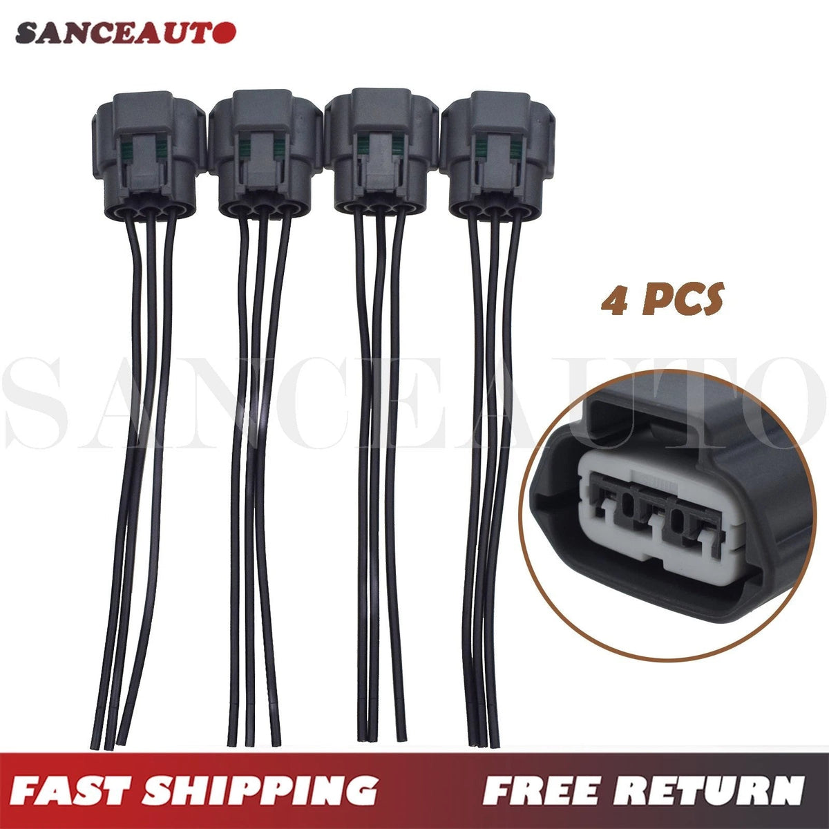 4PCS Ignition Coil Connector Plug For Nissan Altima Sentra 2.5L 22448JA10A 6B93BC-57
