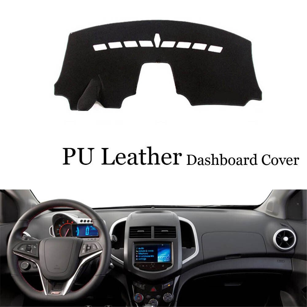 Dashboard Console Cover PU Leather Protector Sunshield Pad For Chevy Aveo 12-16