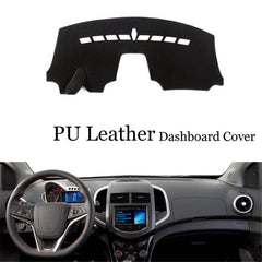 Dashboard Console Cover PU Leather Protector Sunshield Pad For Chevy Aveo 12-16
