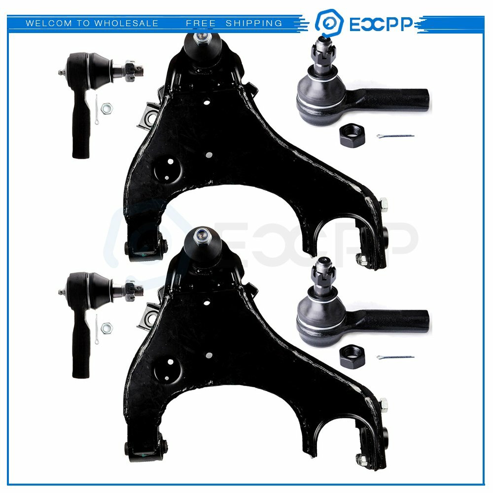 For Nissan Frontier Xterra 6pcs Front Lower Control Arms Inner Outer Tie Rods 6B93BC-57